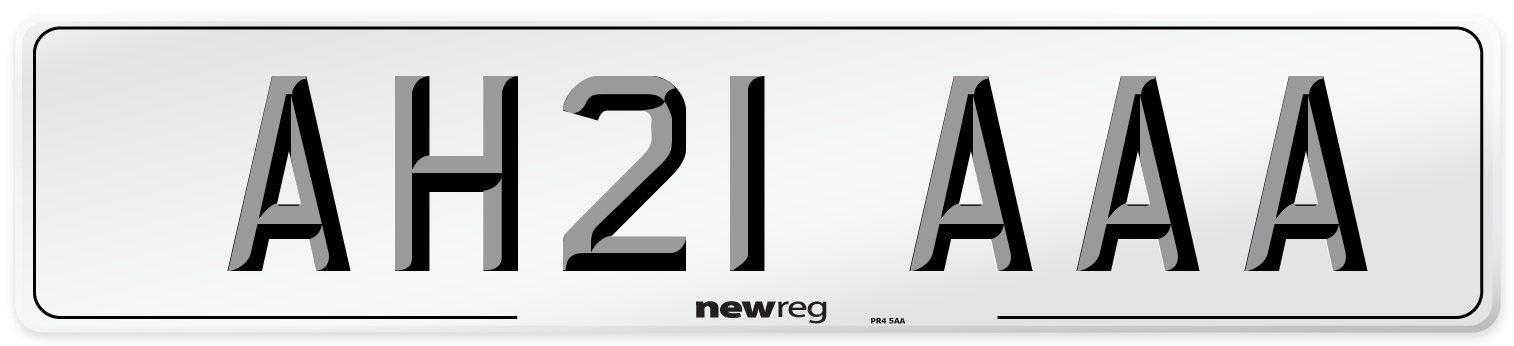 AH21 AAA Number Plate from New Reg
